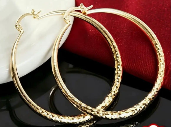 💎Diamond-Cut Hoop Earrings for Women