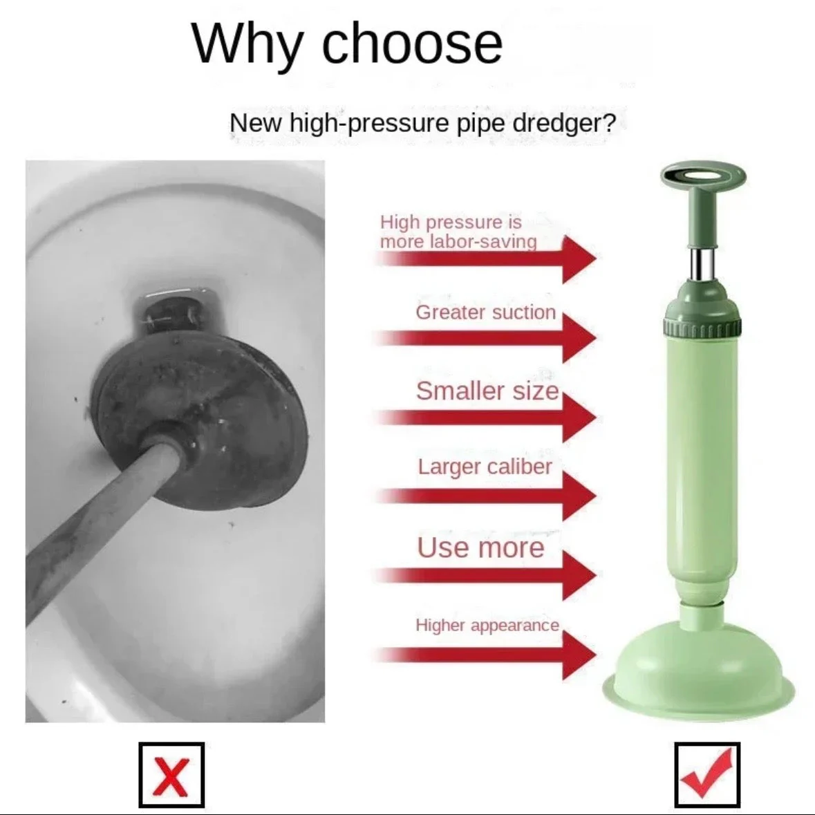 🥳2026 HOT SALE🥳Flash Sale 50% Off! Household Drain Blaster🚽 💰✨