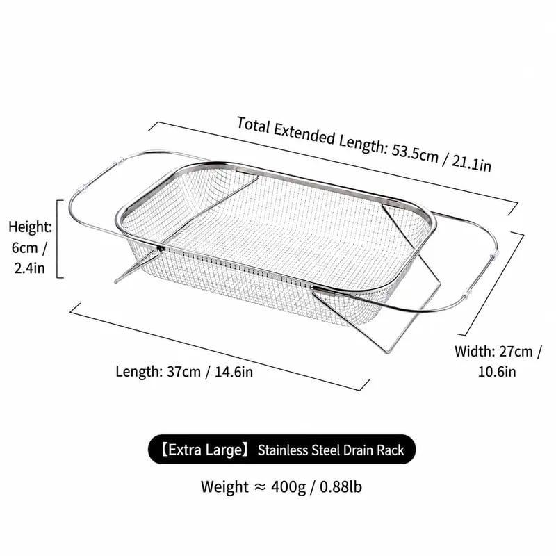 🎉💦 Expandable Over-the-Sink Strainer Basket