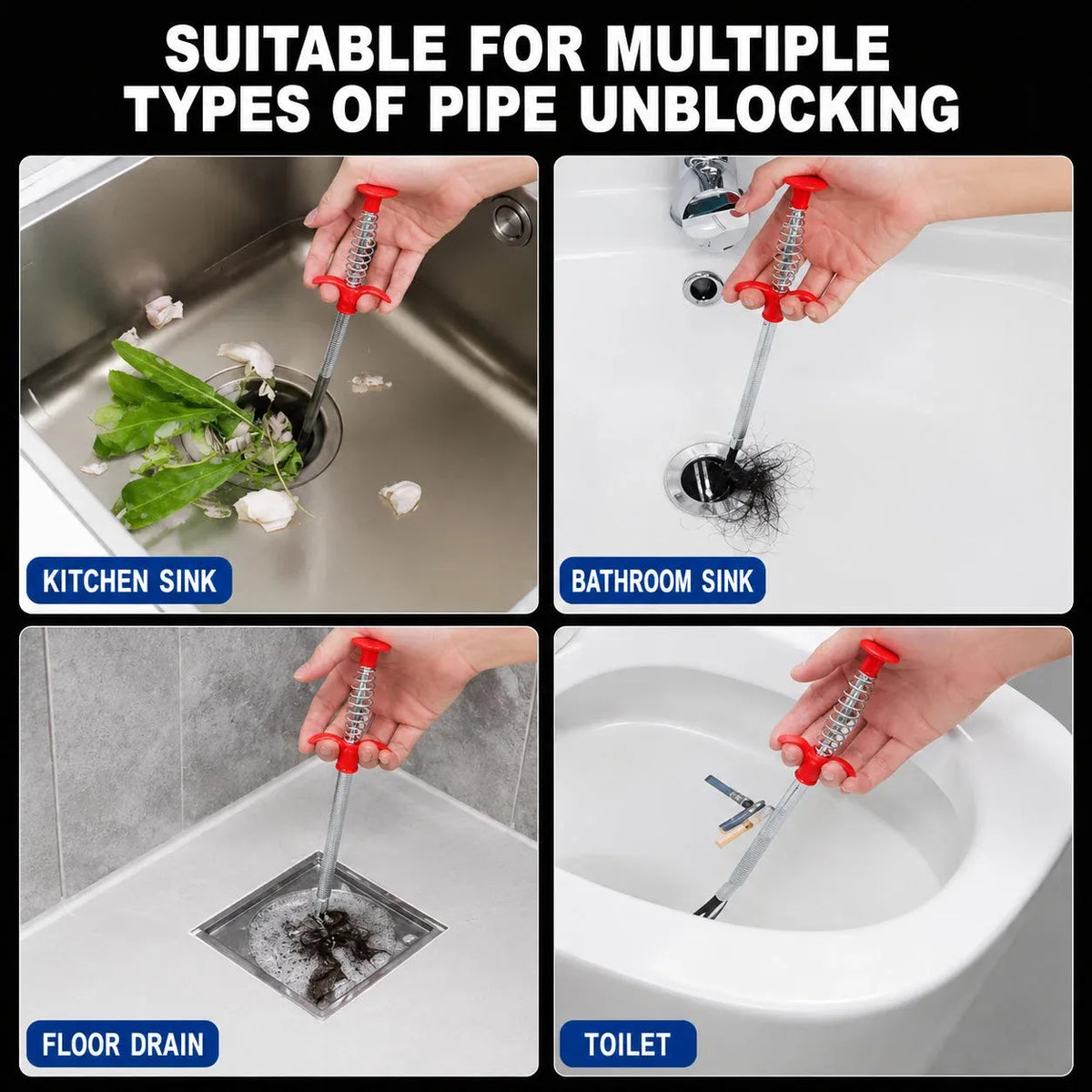 🔥50% off – a hit with German families:Professional Drain Cleaning Tool for Unclogging Kitchen Sinks