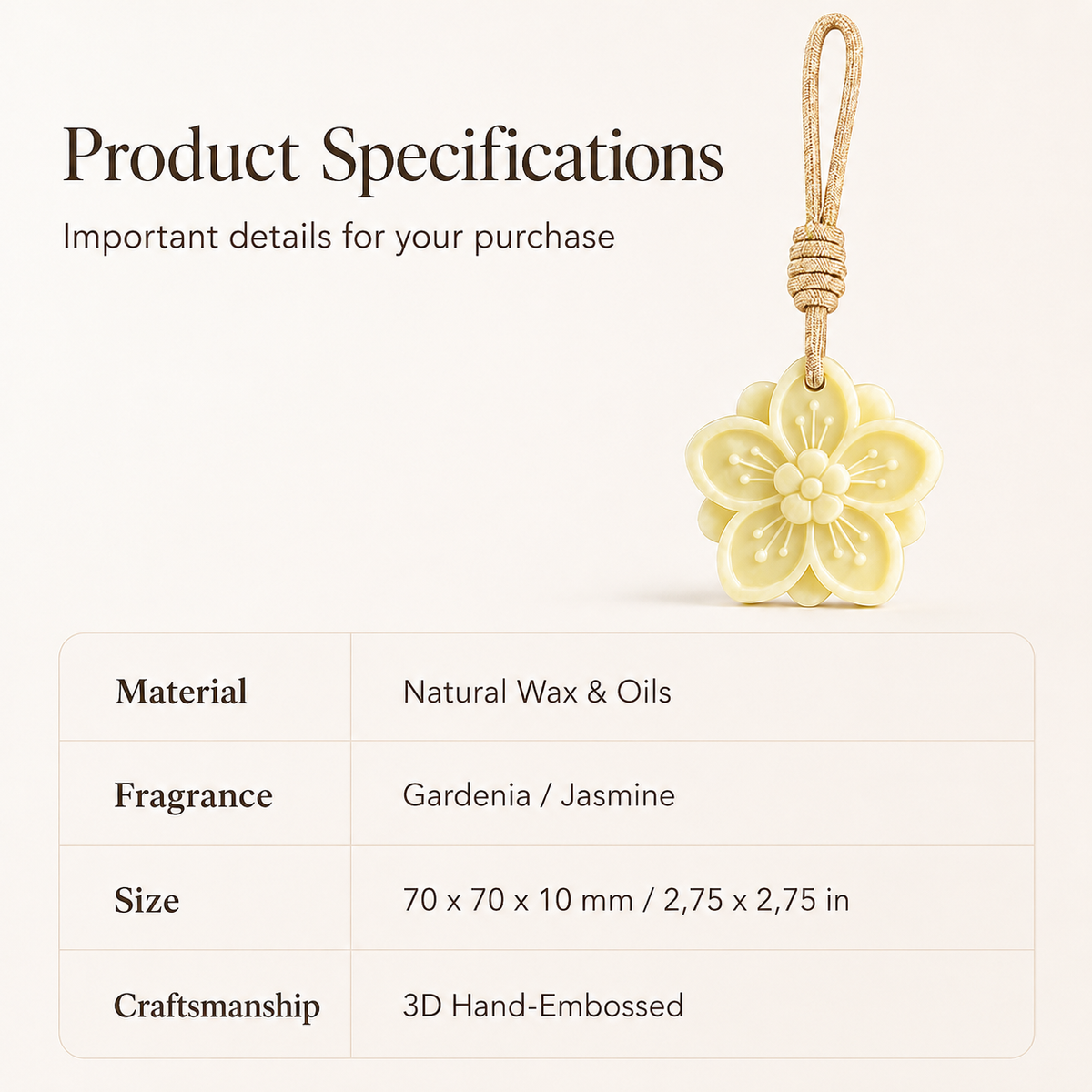 🔥 50% Off for a Limited Time ❤️🔥 Hanging Gardenia-Scented Wax Tablet 🌸