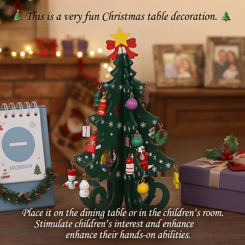 🎄 50% OFF NOW! 🎅 DIY Wooden Christmas Tree Ornament Set