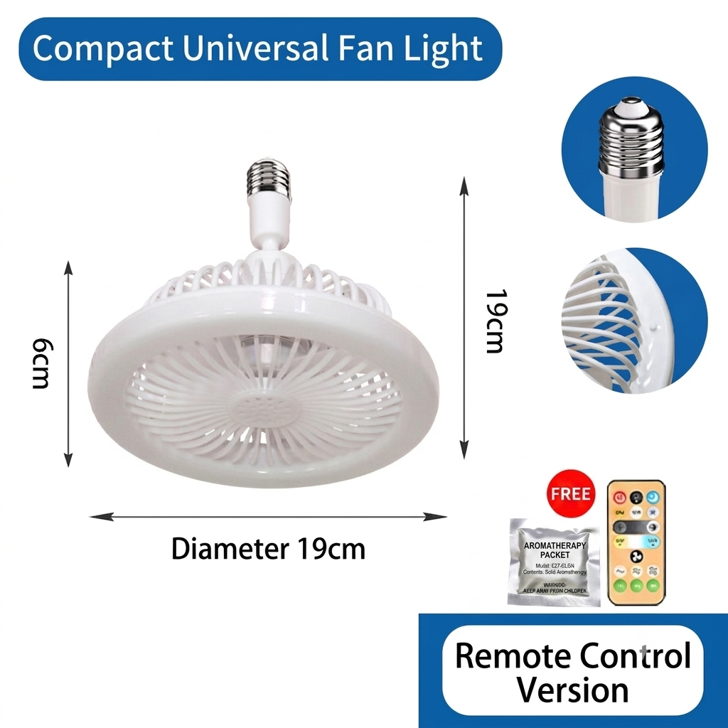 🔥50%off✨E27 Screw-in Foldable Ceiling Fan Light
