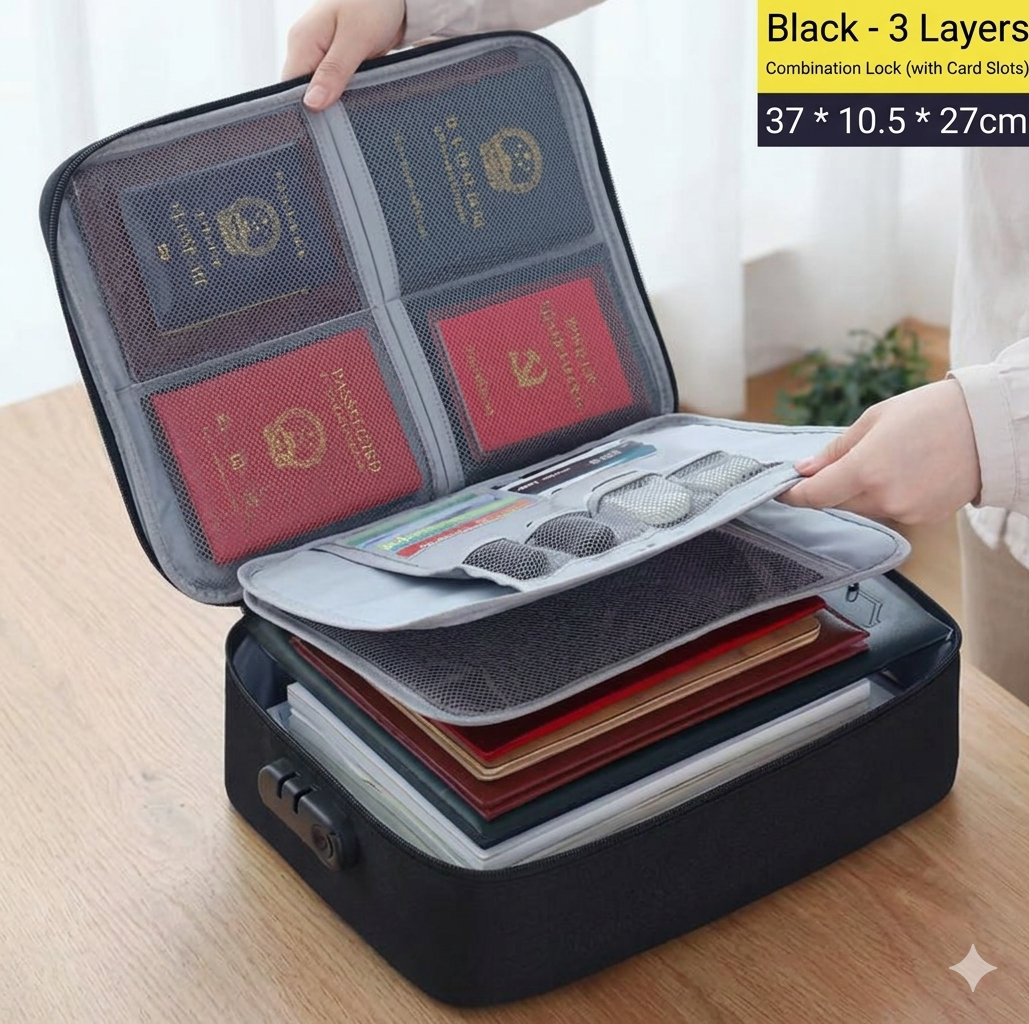 š„Multi-Pocket Document Bagļ½Keep All Important Certificates Safe & Neat