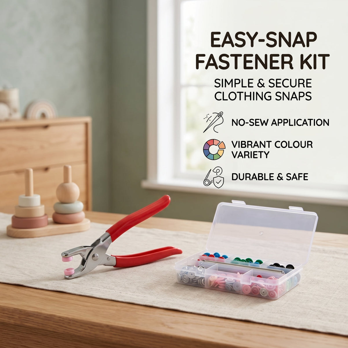 🔥Buy 3 Get 2 Free🔥Snap Fastener Kit for Clothing and Crafts