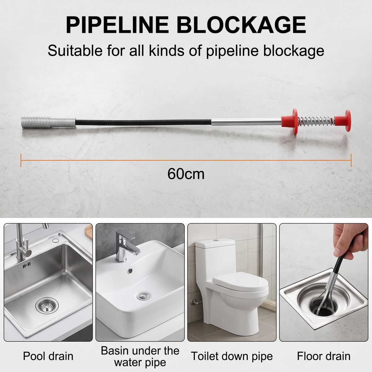 💕Buy 1 Get 1 Free🎁🔥Drain Cleaning Hook Unclog Kitchen Sinks Fast!