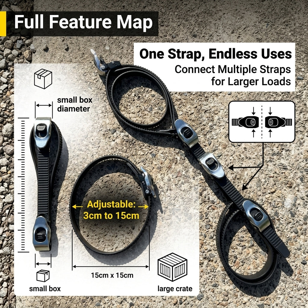 🔥LAST DAY ON SALE🔥Heavy-duty Stainless Steel Grip Lock Straps
