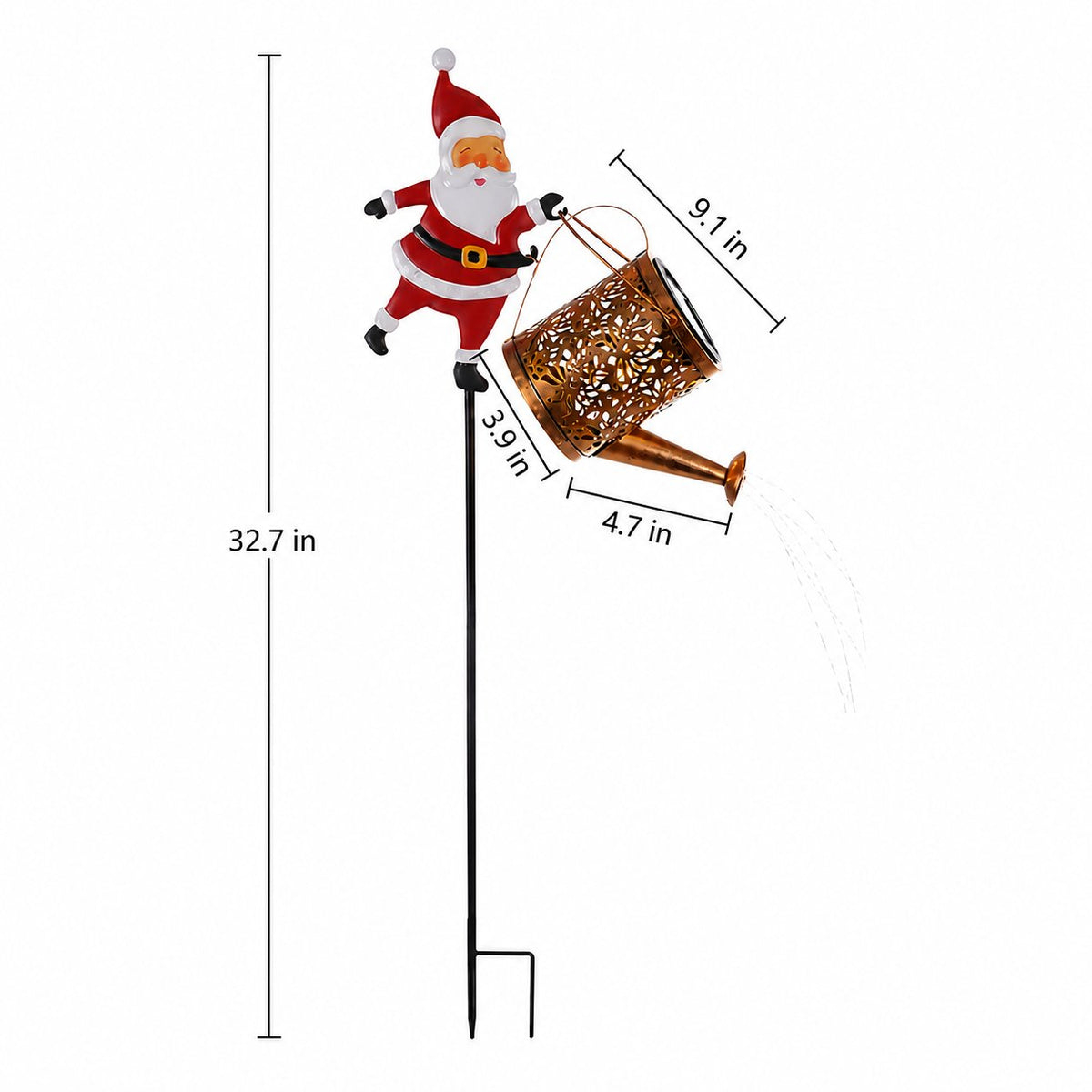 🎄🎅Santa Solar Watering Can Christmas Garden Light