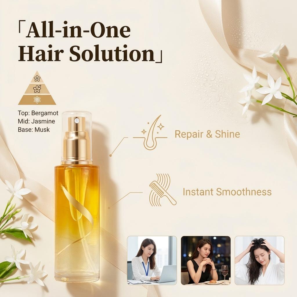 🔥Save 50%! ✨Instant Gloss 3-in-1 Hair Oil Spray
