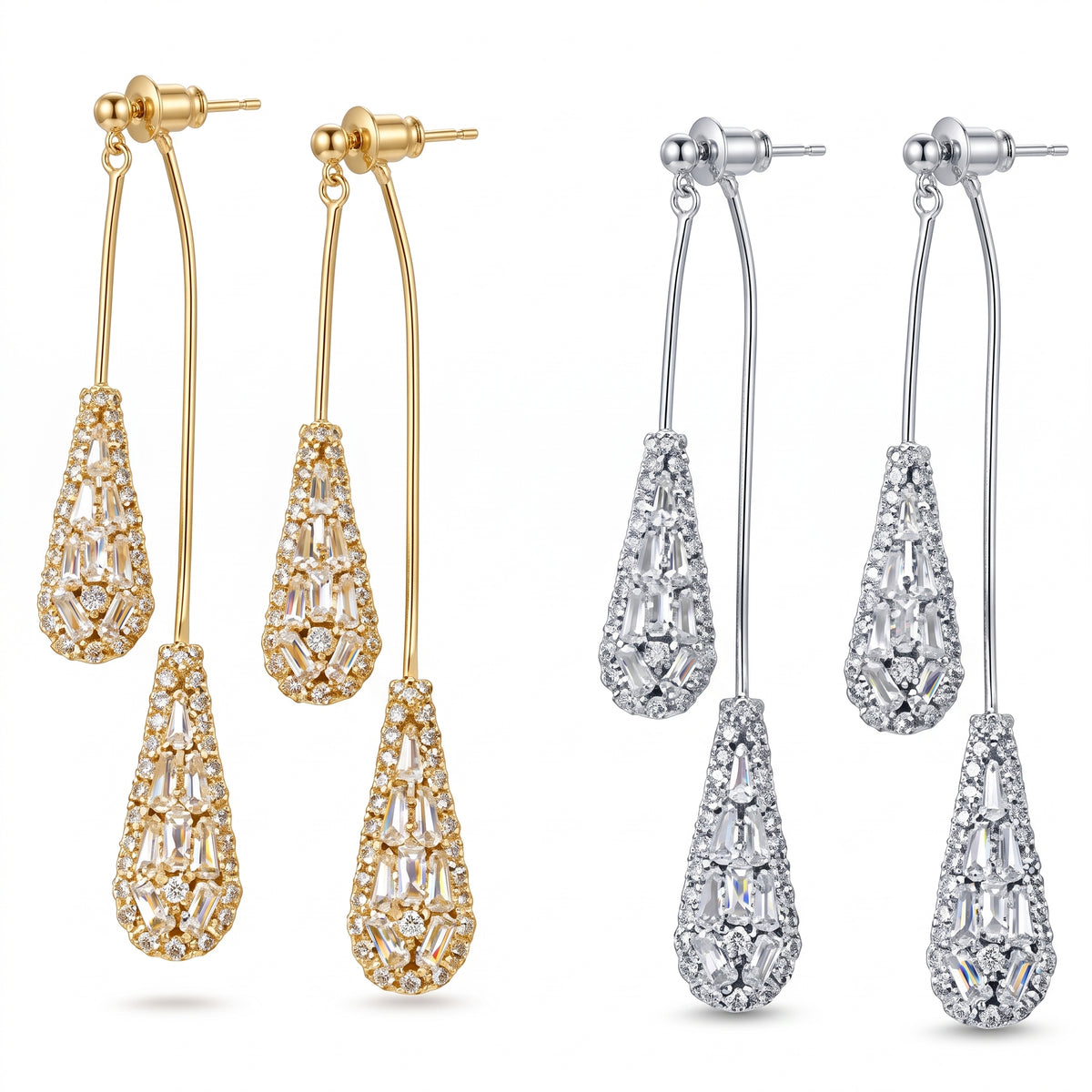 👂50%OFF❣️Women's Gold Plated Elegant Drop Earrings👂
