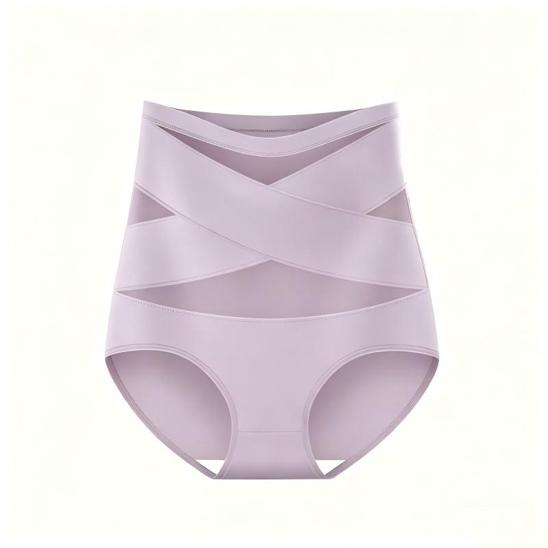 🌸Plus-Size High-Waist Cross Tummy Control Panties