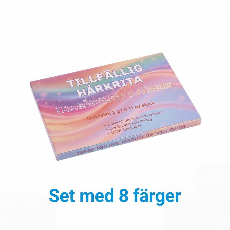 Tillfällig hårkritauppsättning för flickor