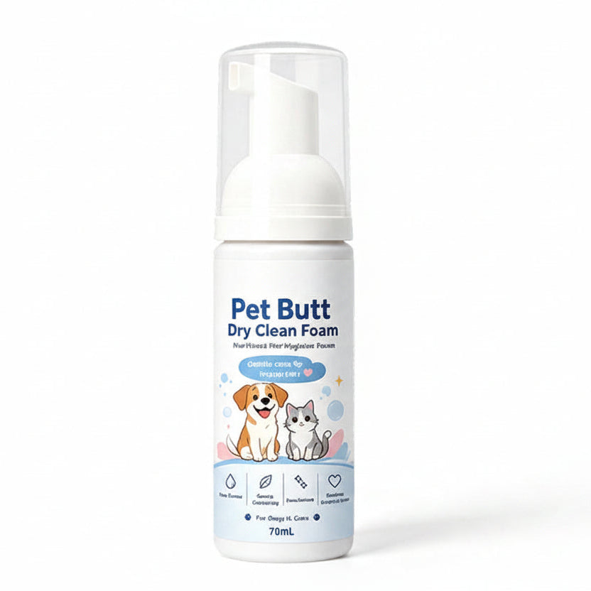 🐾 Save 50% now! No-rinse cleansing foam for pet bottoms.