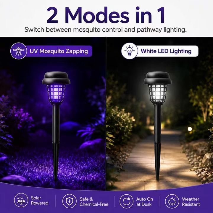 50%off🏠Summer Essentials🦟Solar-Powered UV Mosquito Killer Lamp