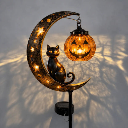 🎃 Halloween Early Bird Sale🌙 50% OFF Pumpkin Moon Garden Stake Light