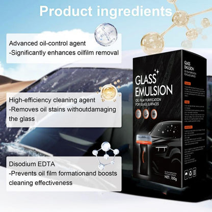 ✨️TODAY ONLY⚡Buy One Get One Free🔥🚗 Handheld Car Glass Oil Film Remover – Remove Stubborn Windshield Stains Easily