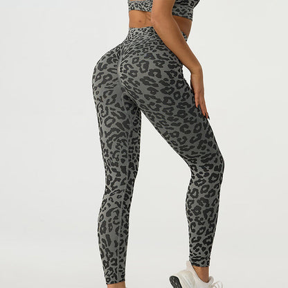Leopard Print Yoga Outfit Set