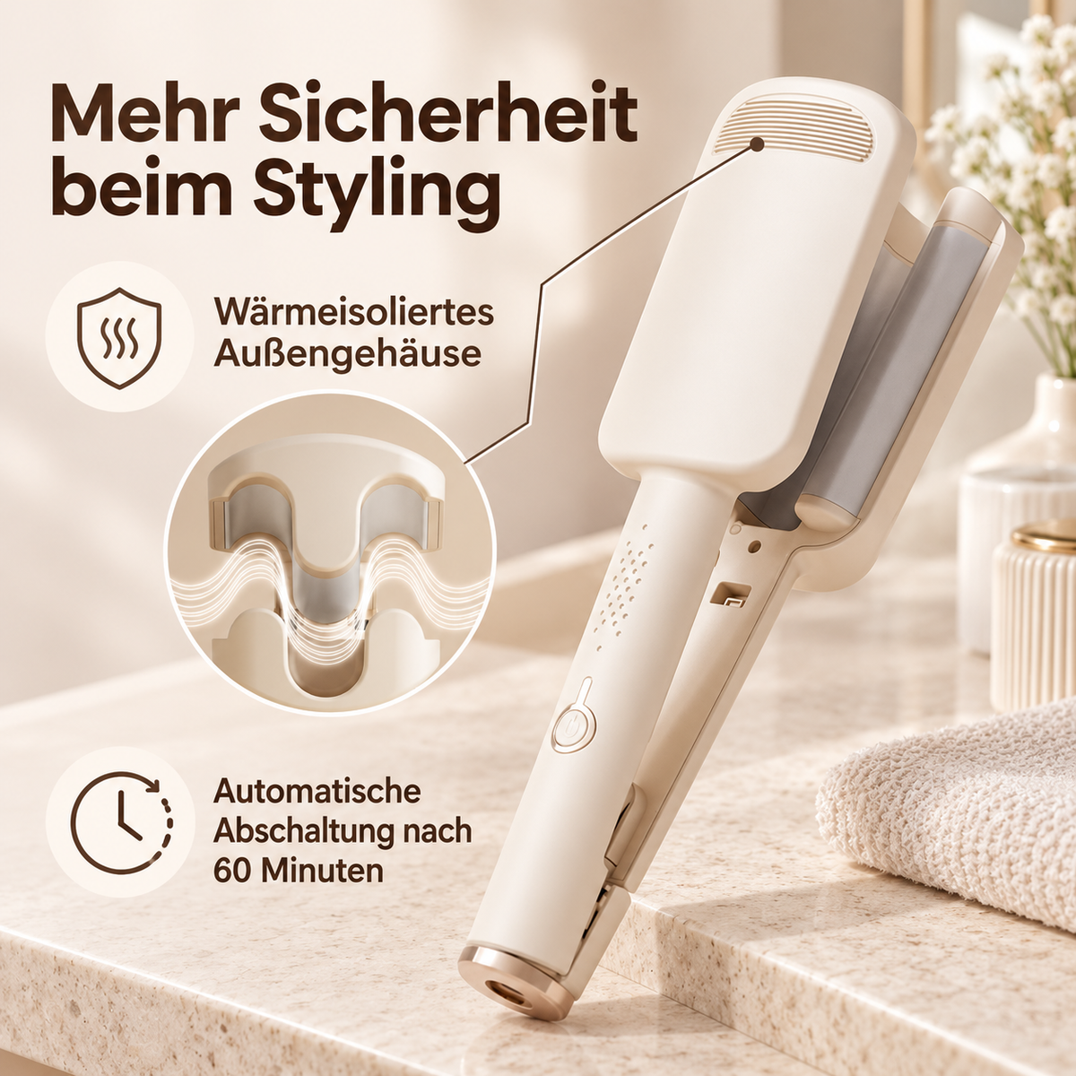 🔥50% OFF! 32 mm Hair Waver for Soft, Large Waves – 4 Temperature Settings
