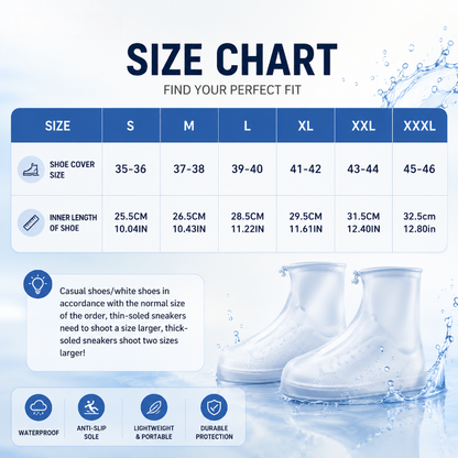 🌦️Waterproof Shoe Covers with Zipper & Adjustable Drawstring