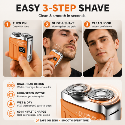 🔥Limited-time 50% off✨🧲Mini Pocket Electric Shaver