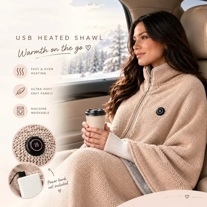 ❄️ Stay Warm All Winter — Portable Electric Heated Blanket Shawl