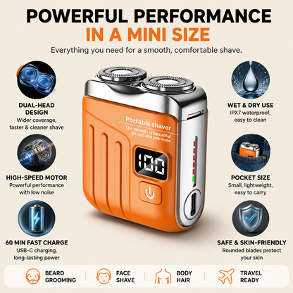 🔥Limited-time 50% off✨🧲Mini Pocket Electric Shaver