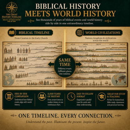 🎁Synchronological History Chart Biblical & World Events