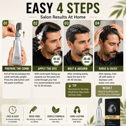 🔥Buy 1 Get 1 Free🔥 2 In 1 Hair Dye Comb For Instant Gray Coverage & Hair Care