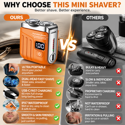 🔥Limited-time 50% off✨🧲Mini Pocket Electric Shaver