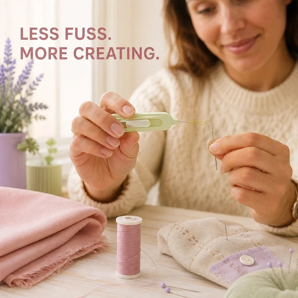 🎉Buy 1 Get 1 Free🎁🧵2-in-1 Needle Threader & Retractable Seam Ripper Tool