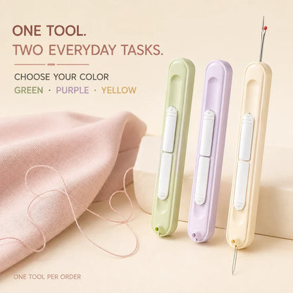 🎉Buy 1 Get 1 Free🎁🧵2-in-1 Needle Threader & Retractable Seam Ripper Tool