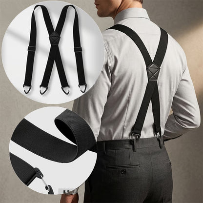 ⏰Men's X-Back Suspenders with Hook Clips
