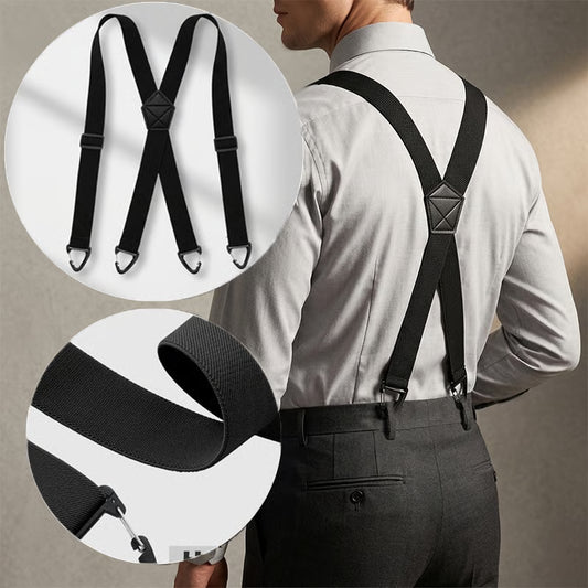 ⏰Men's X-Back Suspenders with Hook Clips