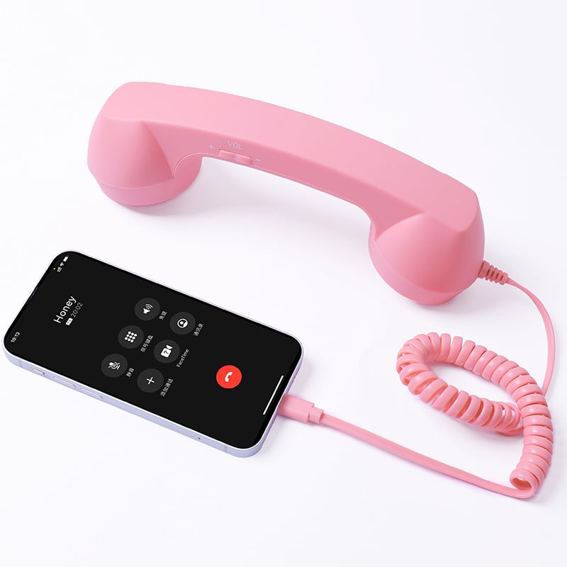 📞50% OFF NOW! Vintage Retro Telephone Handset – Wired Retro Phone Receiver for Smartphones, Ergonomic Curved Old-School Phone Handset, Cute Aesthetic Accessory & Unique Gift for Home & Desk