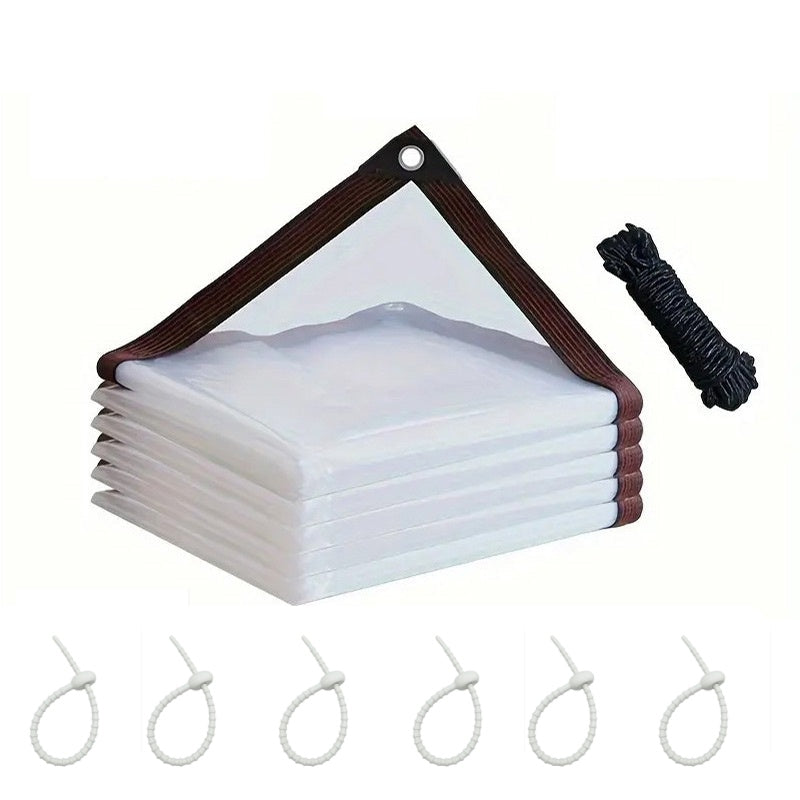 ⏳Limited-time 50% off⏰Heavy-Duty Transparent Waterproof Insulated Tarp🛡️🌧️