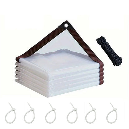 ⏳Limited-time 50% off⏰Heavy-Duty Transparent Waterproof Insulated Tarp🛡️🌧️