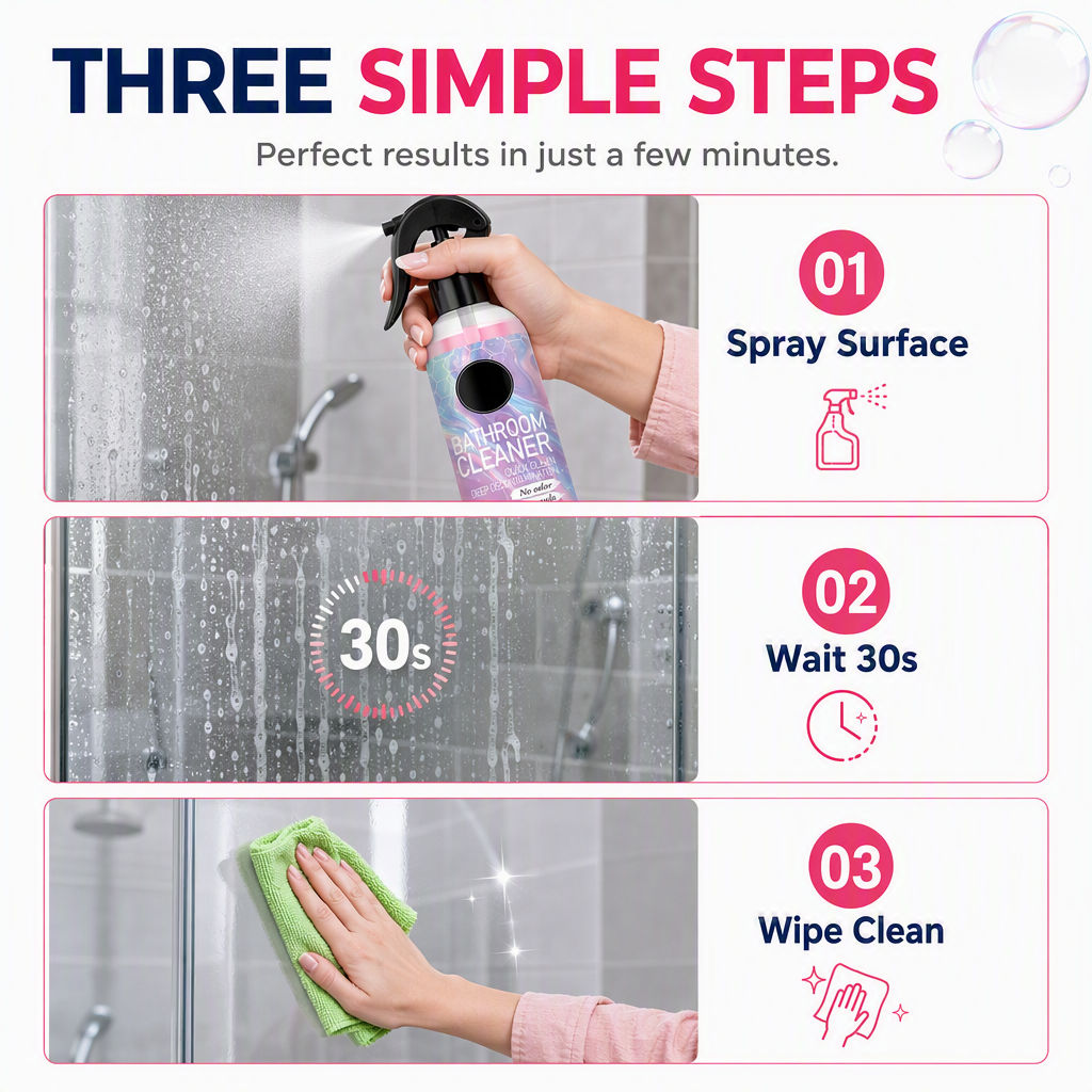 💗LAST DAY SALE 50% OFF🛁Multi-Surface Bathroom Cleaner for Mold & Limescale