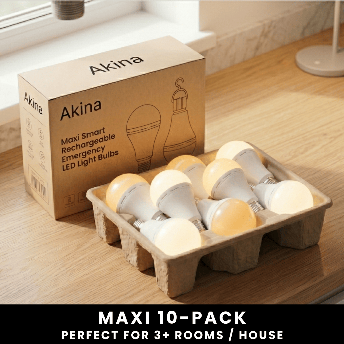 💡🛋️ 3PC Set – Rechargeable Emergency Light Bulbs