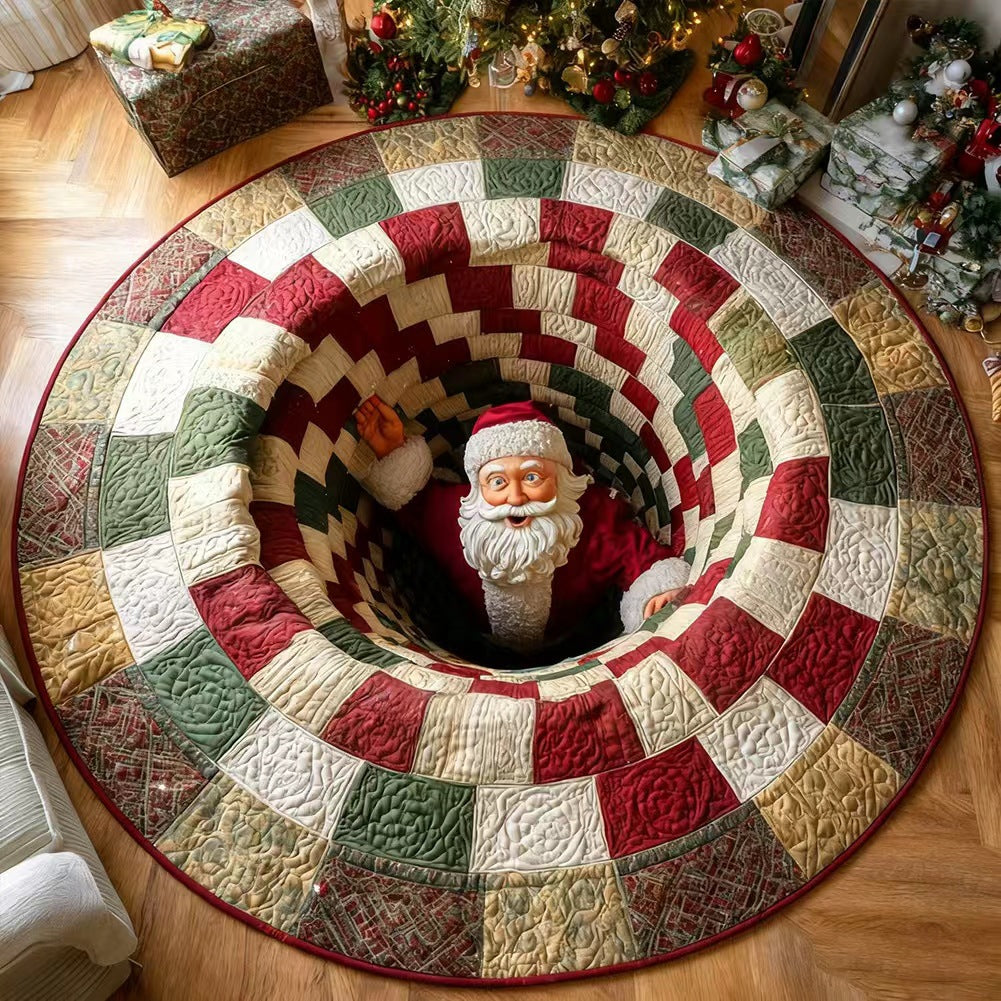 🎃First 50 Customers Enjoy 51% oFF🔥3D Skeleton Vortex Quilted Round Halloween Rug