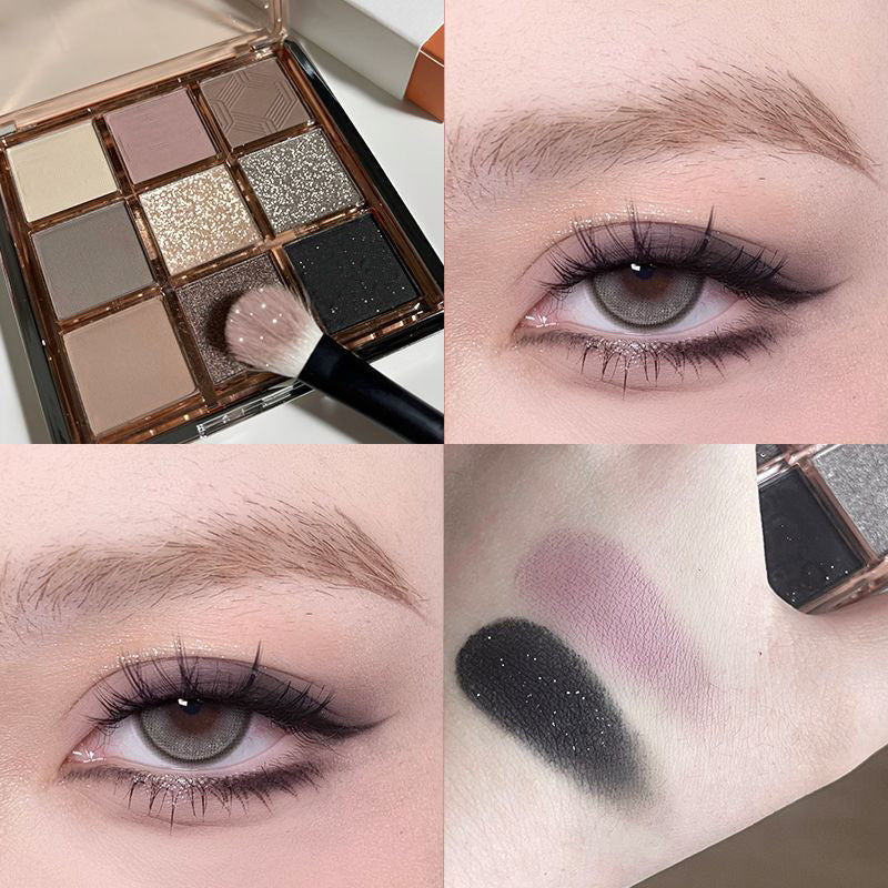 🔥Buy 1 Get 1 Free🔥Knitted Sweater 9 Shades Eyeshadow Palette, Earth Tone Matte Shimmer Glitter Orange Brown Chocolate Makeup