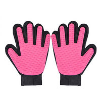 Pink‑Hand Cat Grooming Gloves (Pair)