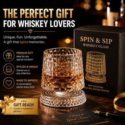 ✨50% Off For A Limited Time✨360° Rotating Crystal Glass Cup