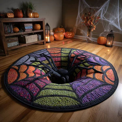 🎃First 50 Customers Enjoy 51% oFF🔥3D Skeleton Vortex Quilted Round Halloween Rug