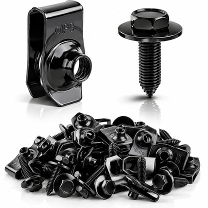 ⚙️ 50-piece set of 1/4-inch body bolts and U-nut clips