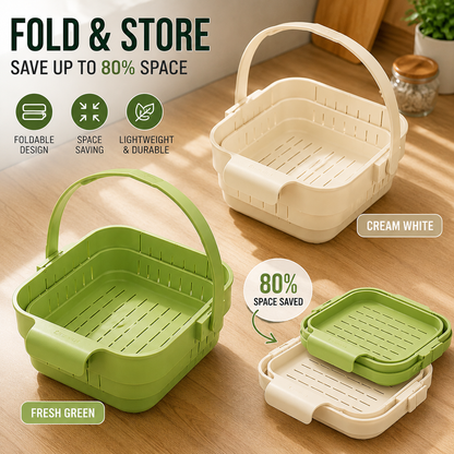 🔥LAST DAY 50% OFF  🥬 Foldable Over-Sink Drain Basket