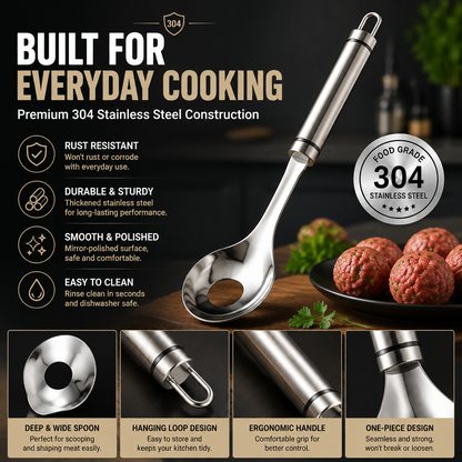 🍝 Stainless Steel Meatball Making Spoon 🌟
