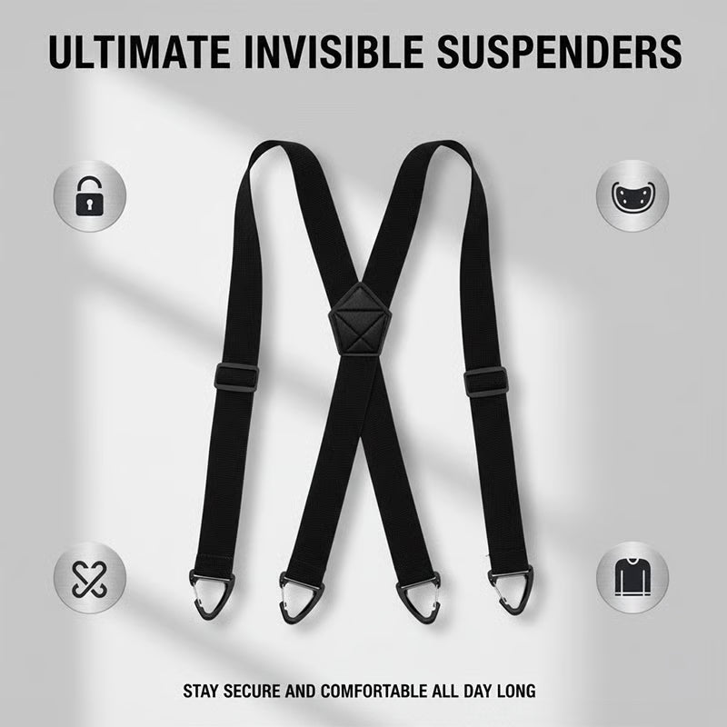 ⏰Men's X-Back Suspenders with Hook Clips