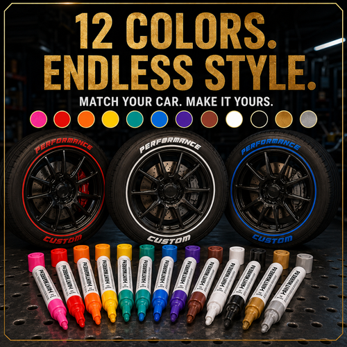 ✏️🔧 50% OFF! Oil-Based Waterproof Tire Marker Pen – 12 vibrant colors, waterproof & fade‑resistant. Perfect for tires, metal, glass & DIY crafts – bold marks that last! 🎨🚗