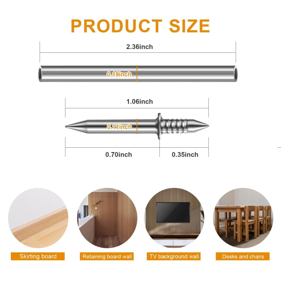 📌Double-Headed Skirting Thread Seamless Nail Non Marking