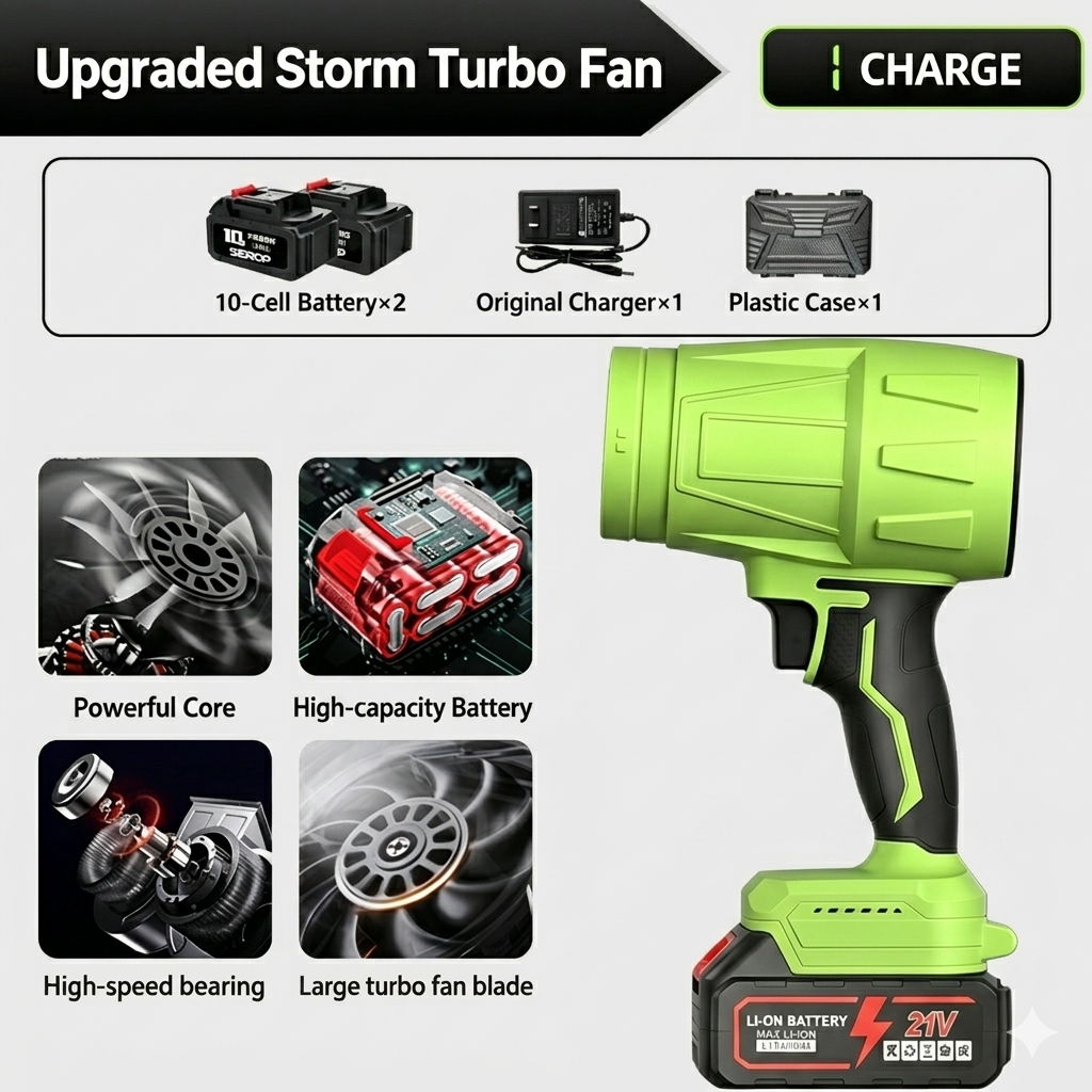 🎉50% Off for a Limited Time🎉 High-power Lithium Electric Air Blower with Violent Turbofan